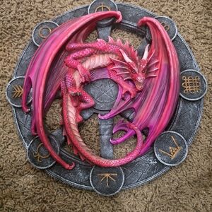 Pink Dragon Wall Art Decor